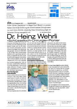 Dr. Heinz Wehrli