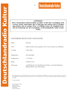 PDF-Dokument - Deutschlandradio Kultur