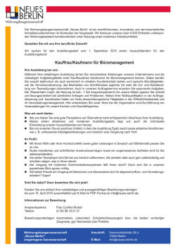 Kauffrau/Kaufmann für Büromanagement