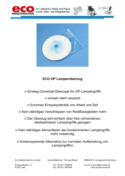 ECO OP Lampen&uuml;berzug ≫ Einweg-Universal