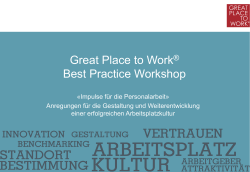 Die Herausforderung Der Best Practice Workshop