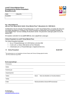 conhIT Virtual Market Place Zusatzleistung Online