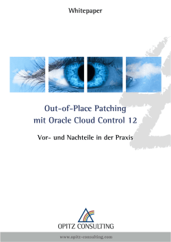 Out-of-Place Patching mit Oracle Cloud Control 12