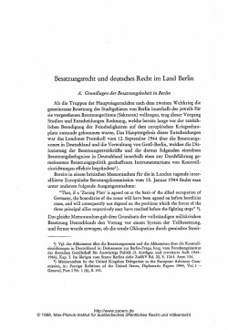 Heidelmeyer: Besatzungsrecht und deutsches Recht im Land Berlin