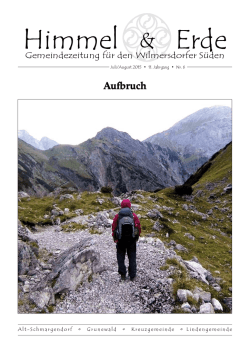 H&E-Ausgabe Juli/August 2015 - Evangelische Kirchengemeinde