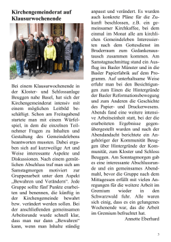 Freud und Leid - Evangelische Kirchengemeinde Alpirsbach