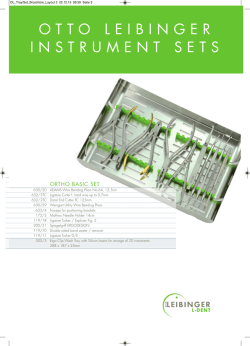 Instrument Sets 2016 - Otto Leibinger GmbH
