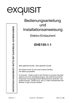 Bedienungsanleitung EHE155-1-Set