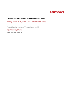 Disco \`45 - still alive\` mit DJ Michael Herd