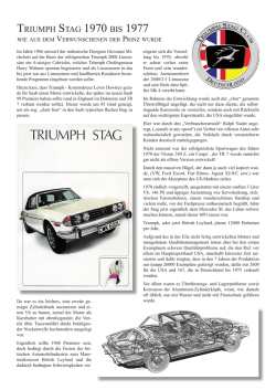 Handout - Triumph Stag Club Deutschland