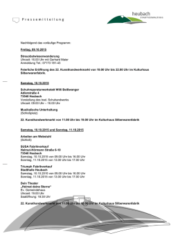 Heubacher Regionaltage