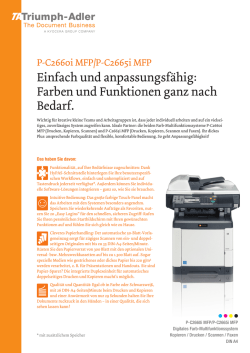 Einfach und anpassungsf&auml;hig: Farben und - TA Triumph
