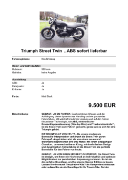 Detailansicht Triumph Street Twin €,€ABS sofort lieferbar