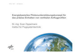 Energiebasiertes Pilotenunterstützungskonzept für das