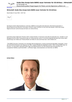 Guido Dias Araujo beim BARIG neuer Vertreter f&uuml;r US