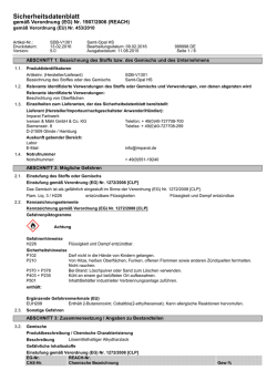Sicherheitsdatenblatt