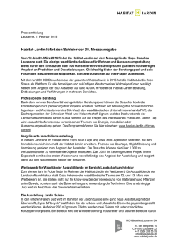 Habitat-Jardin l&uuml;ftet den Schleier der 35. Messeausgabe