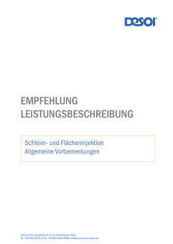 empfehlung leistungsbeschreibung