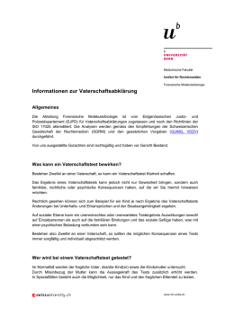 Informationen zur Vaterschaftsabkl&auml;rung
