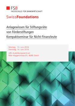 Flyer - SwissFoundations