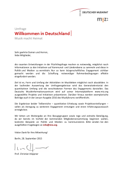 DMR Umfrage Willkommen in Deutschland