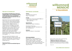 Infofolder „Willkommen Mensch in Haunoldstein“