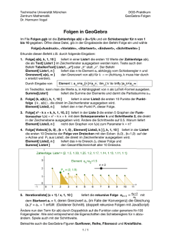 Folgen in GeoGebra