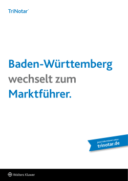 Baden-Württemberg wechselt zum Marktführer.