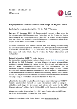 Pressemitteilung_Hauptsponsor LG wechselt OLED TV