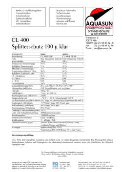 CL 400 Splitterschutz 100 µ klar