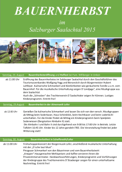 im Salzburger Saalachtal 2015 - Tourismusverband Salzburger