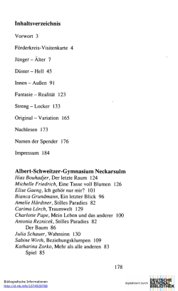 Inhaltsverzeichnis Albert-Schweitzer