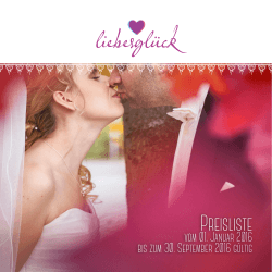Preisliste - Liebesglück Hochzeitsfotograf und Hochzeitsfilm