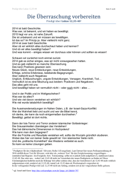 Die &Uuml; berraschung vorbereiten