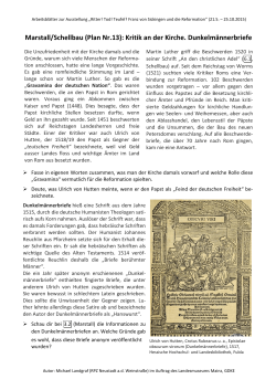 Marstall/Schellbau (Plan Nr.13): Kritik an der Kirche
