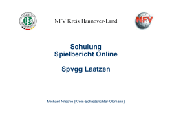 Präsentation SBO - NFV Kreis Hannover-Land