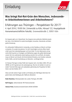 insbesondere ArbeuitnehmerInnen - DGB Region K&ouml;ln-Bonn