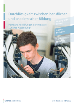 Durchl&auml;ssigkeit zwischen beruflicher und akademischer