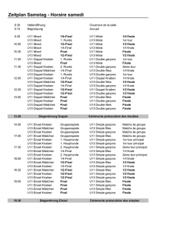 Horaire samedi - CTT Domdidier