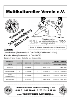 Multikultureller Verein eV - Taekwondo