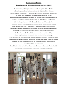 Ausdauer wurde belohnt, Karate-Schwarzgurt für Sabine Meissner