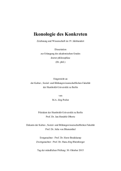 Ikonologie des Konkreten Zeichnung und Wissenschaft im 19