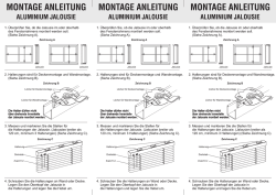 MONTAGE ANLEITUNG alte