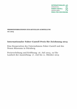 Internationaler Faber-Castell Preis f&uuml;r Zeichnung 2015 Eine