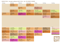 INSIDE YOGA &ndash; Kursplan, g&uuml;ltig ab 28.01.2016 &ndash; ALL YOU NEED