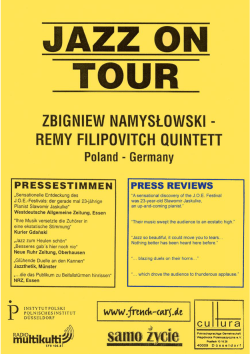 Jazz on Tour - Remy Filipovitch