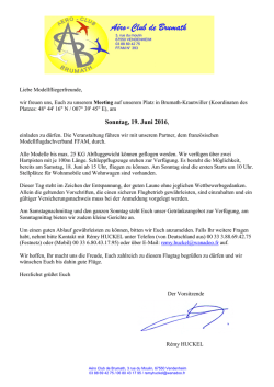 Invitation clubs au Meeting du 19 juin 2016