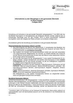Infoblatt f&uuml;r Realsch&uuml;ler - Gymnasium auf dem Asterstein