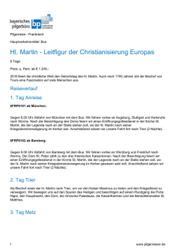 Hl. Martin - Leitfigur der Christianisierung Europas