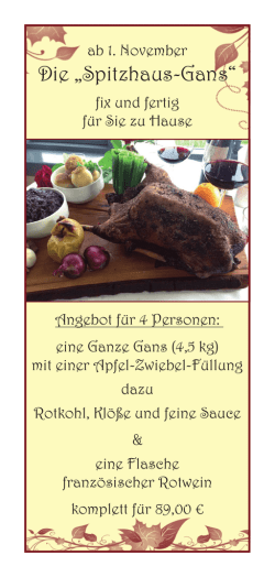 Die &bdquo;Spitzhaus-Gans&ldquo;